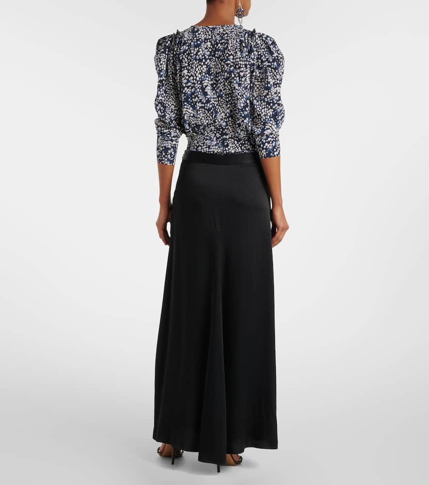 Kayana satin maxi skirt