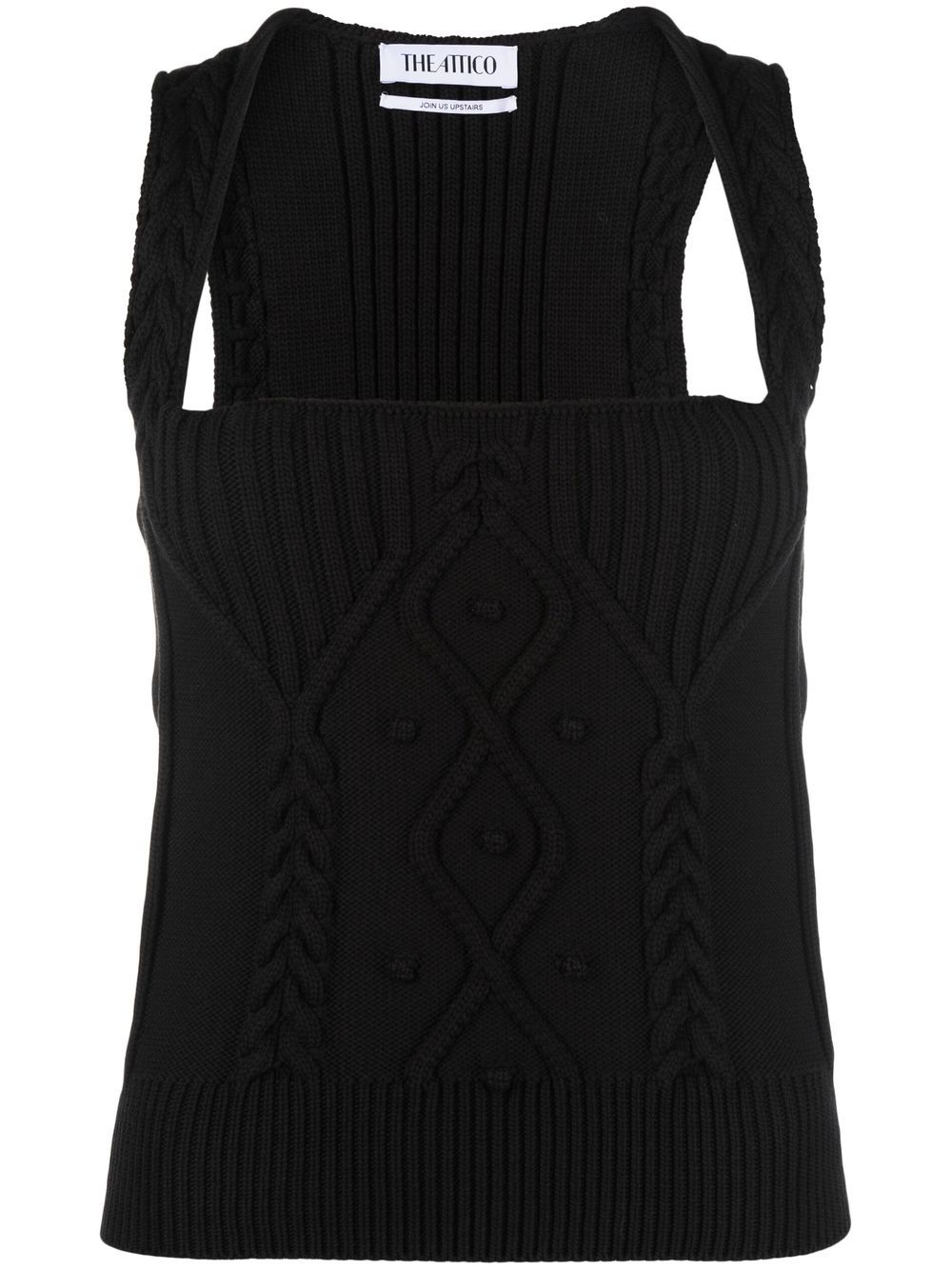 Sofia knitted sleeveless top - Black