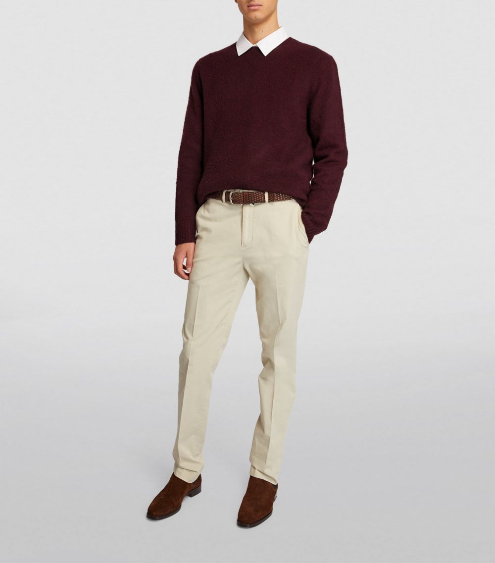 Wool-Cashmere Crew-Neck Sweater