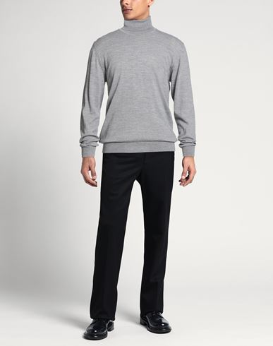 Man Turtleneck Grey Size XXL Merino Wool, Acrylic