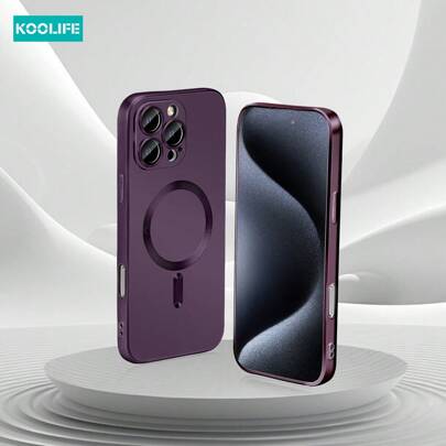 Magnetic Phone Case Koolife Magsafe Wireless Charging Soft Silicone Phone Case, Ultra-Thin Matte Finish, Anti-Scratch Metal Paint, Full Camera Pro