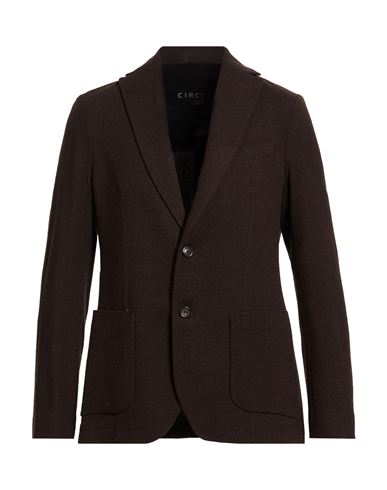 Man Blazer Dark brown Size 38 Virgin Wool, Elastane