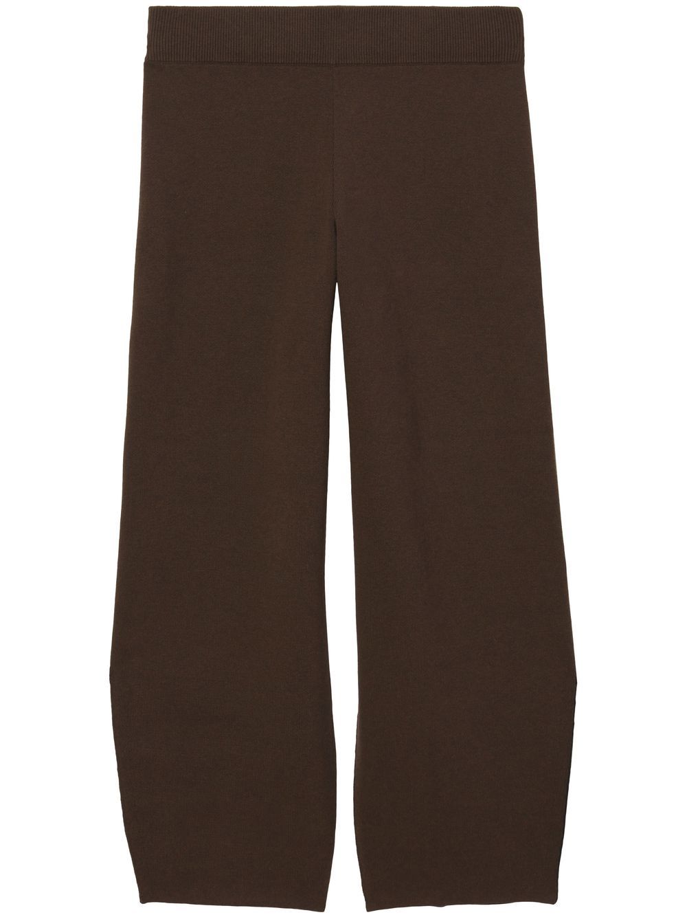 Straight-leg knitted trousers - Brown