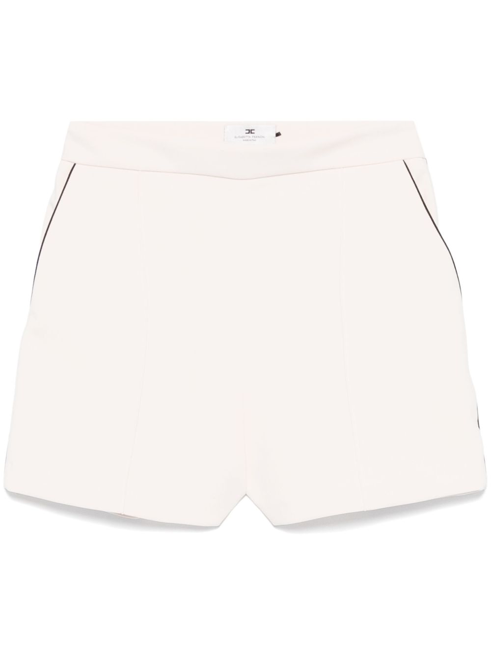 Contrasting-piping shorts - Neutrals