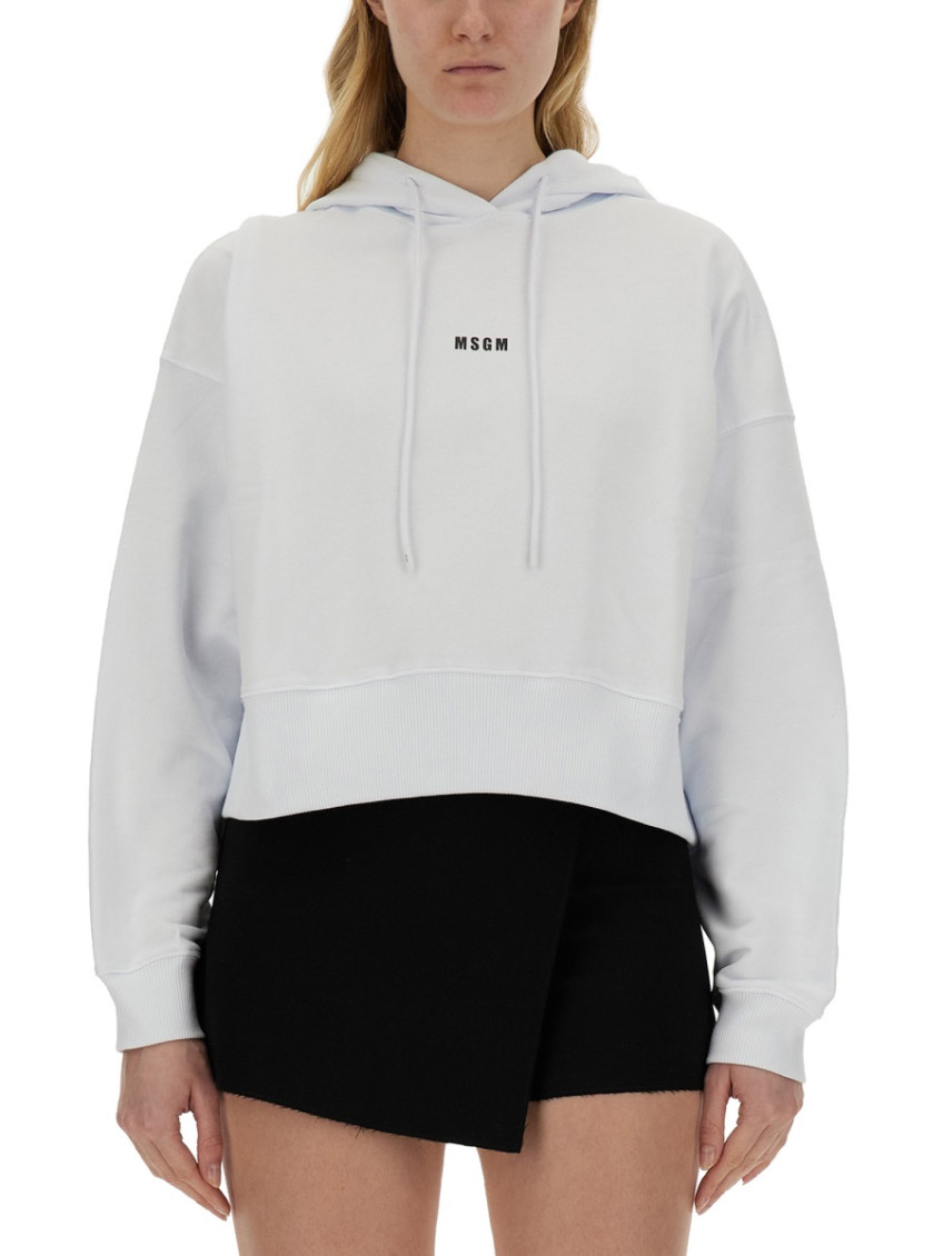 Cropped logo hoodie