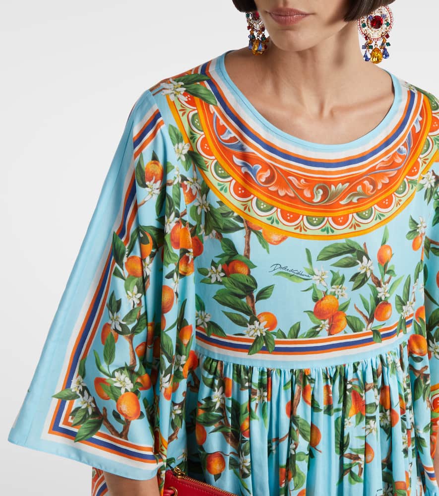Printed cotton kaftan