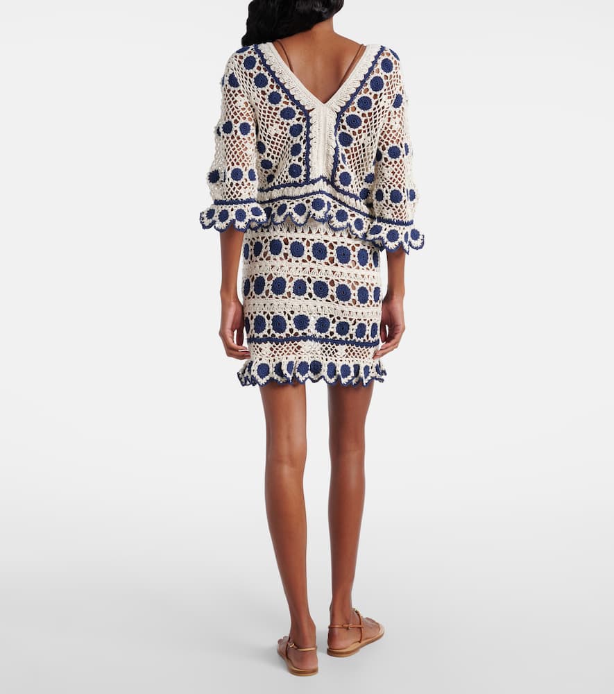 Bouquette crochet cotton cardigan