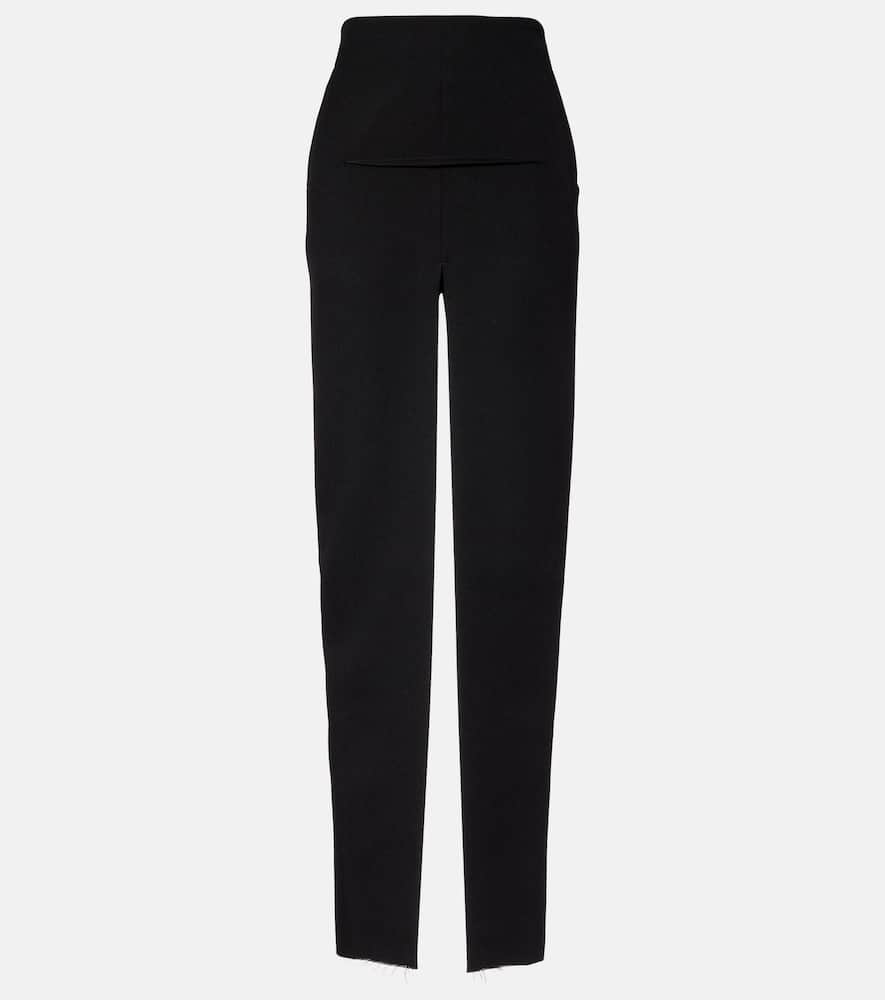 High-rise virgin wool maxi skirt