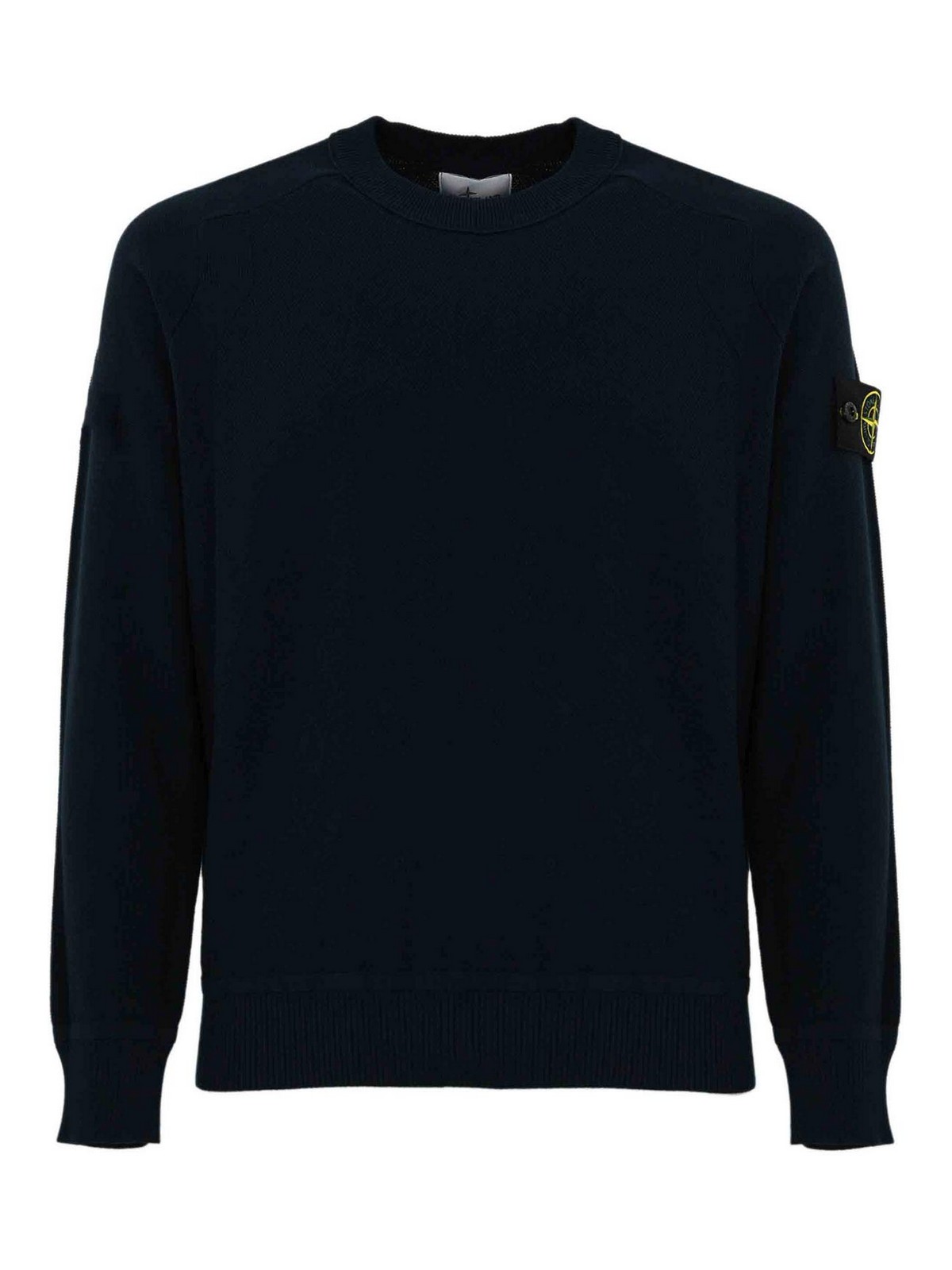 Stone Island - knit sweater logo patch detai