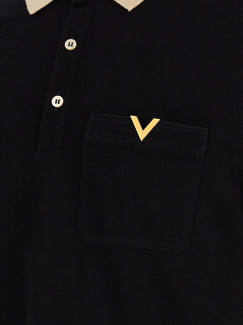 Black Shirt Collar Polos