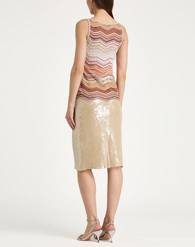 Woman Top Sand Size 6 Viscose, Metallic fiber, Polyamide, Polyester