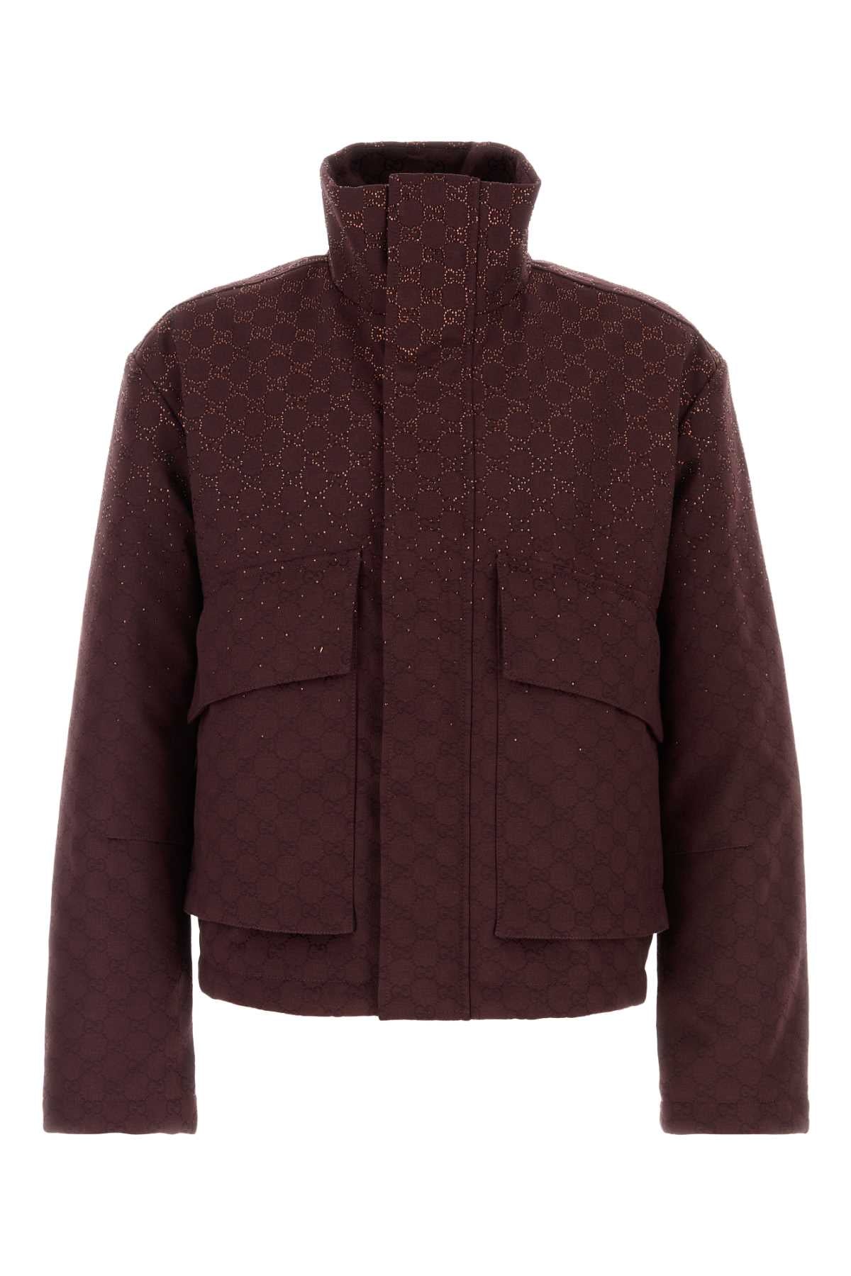 GG Fabric Padded Jacket — Purple