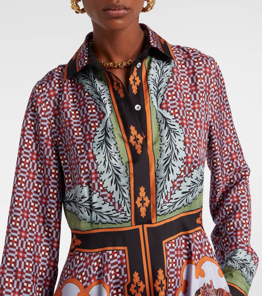 San Pietro printed silk maxi dress