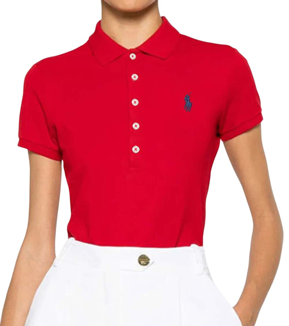 Red Logo Shirt Collar Polo