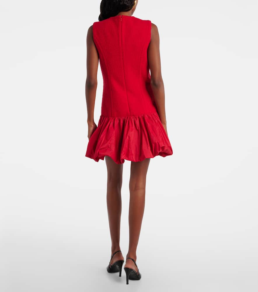 Tweed and faille minidress