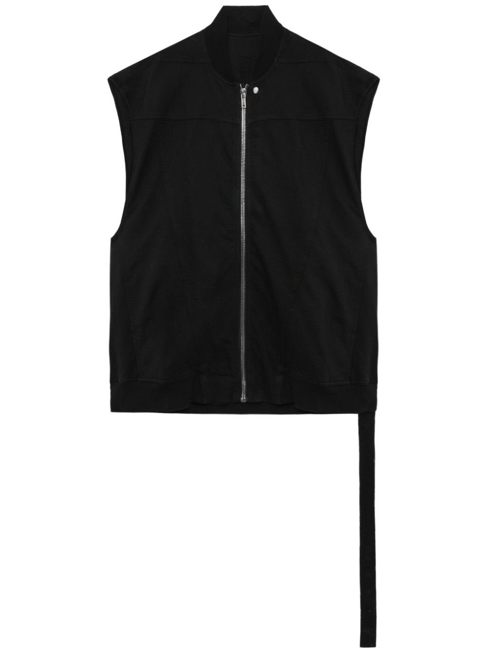 Zip-up cotton gilet - Orange
