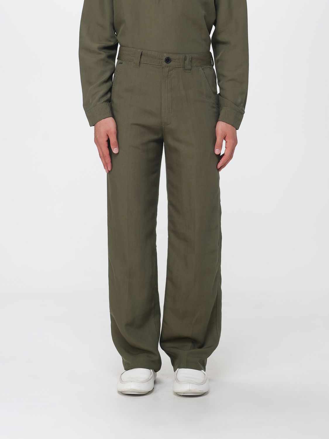 Pants Men color Military
