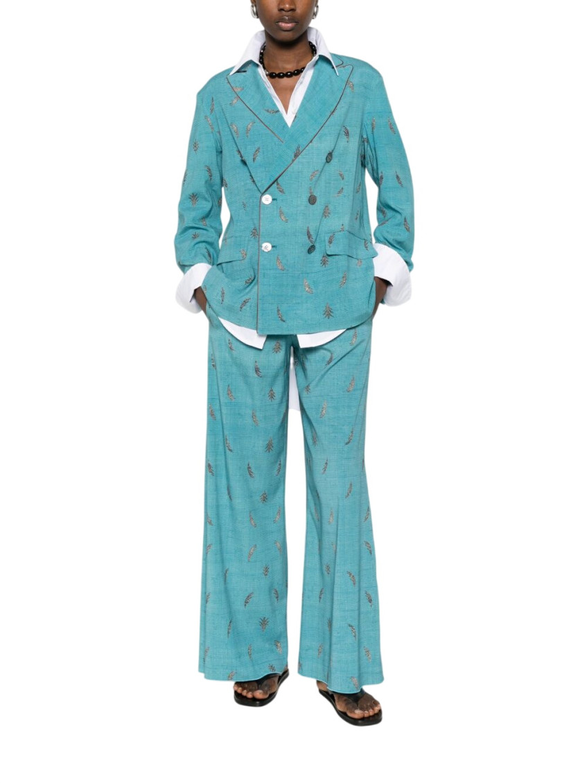 Printed Silk Trousers