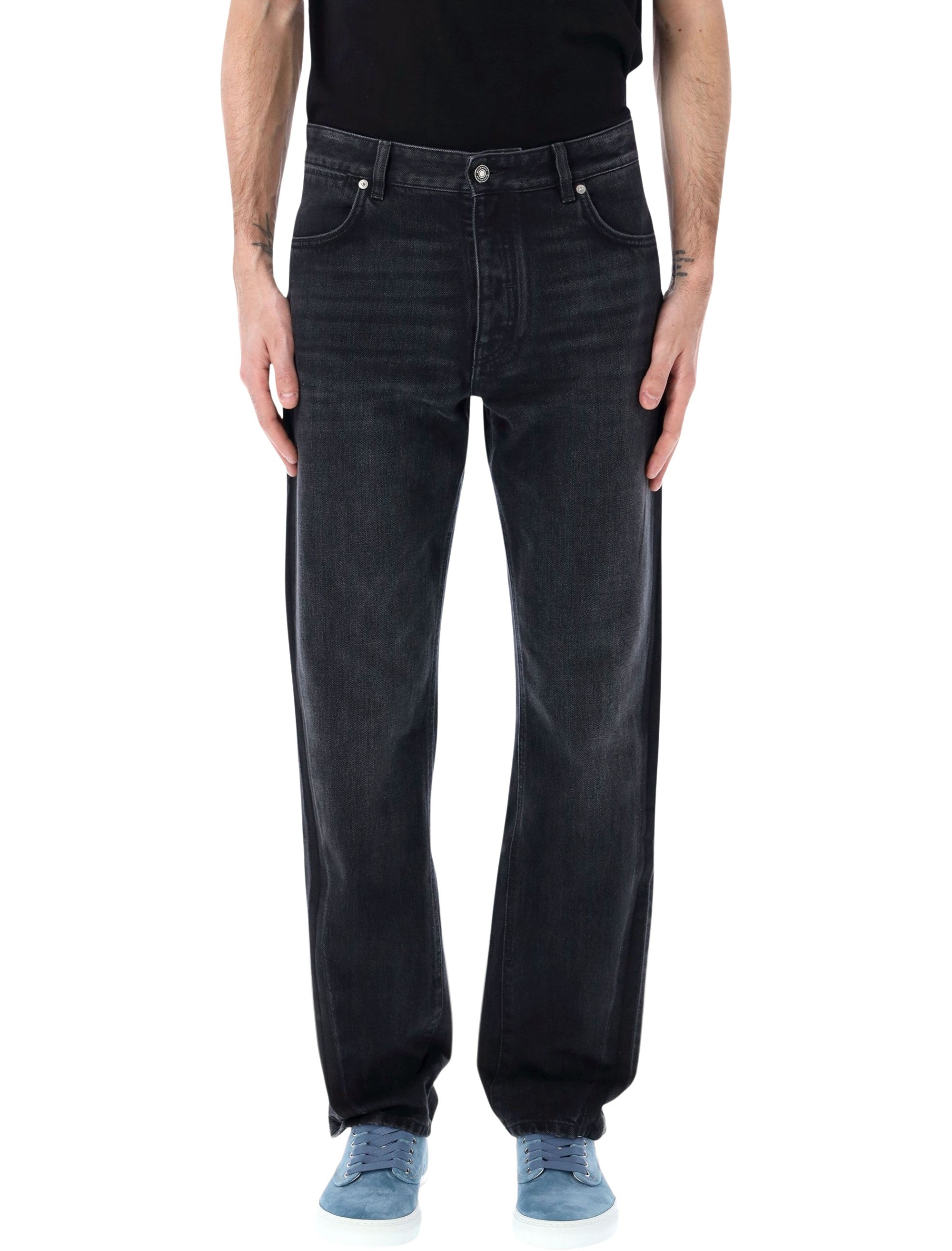 Couture Seam Straight Fit Shadow Washed Jeans