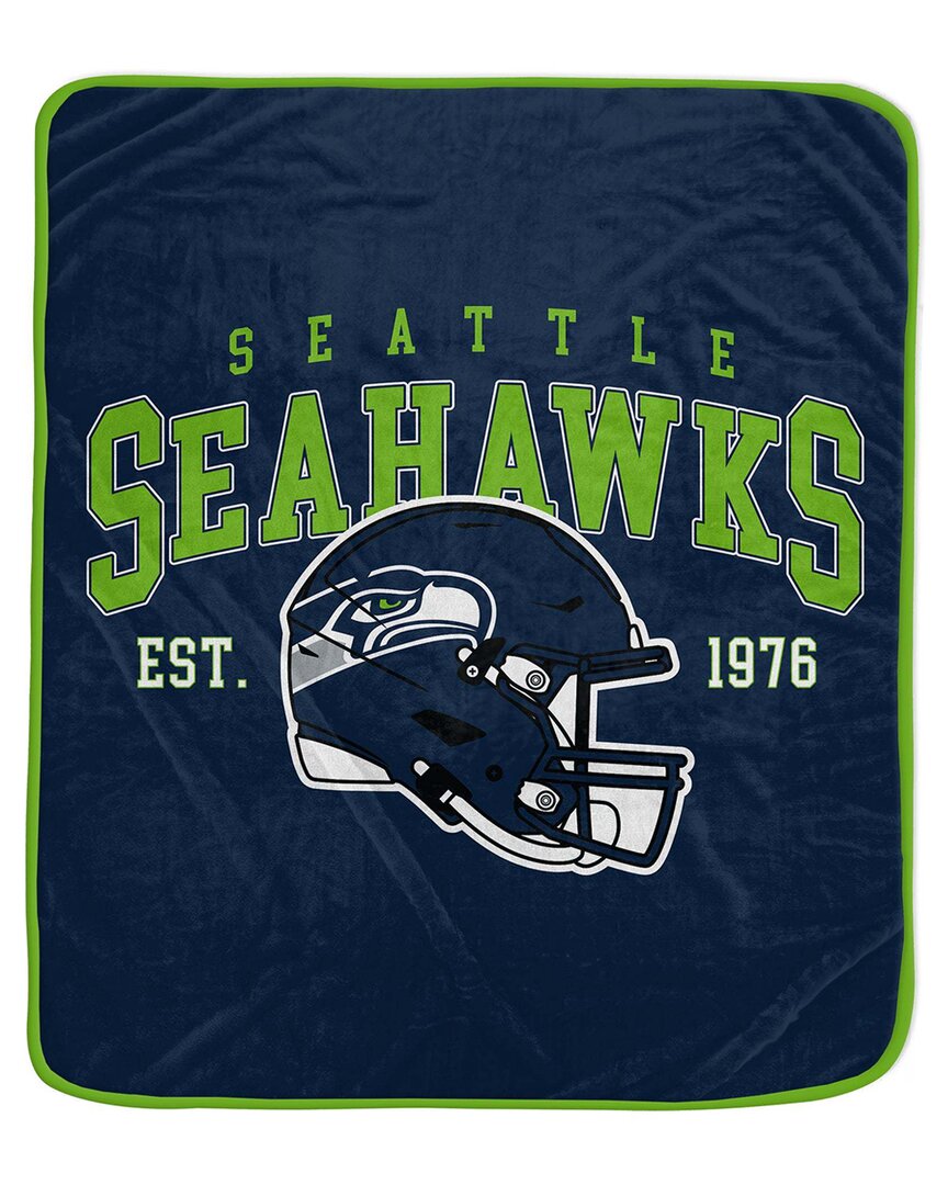 Seattle Seahawks Nfl Team Vintage Helmet Fleece Throw