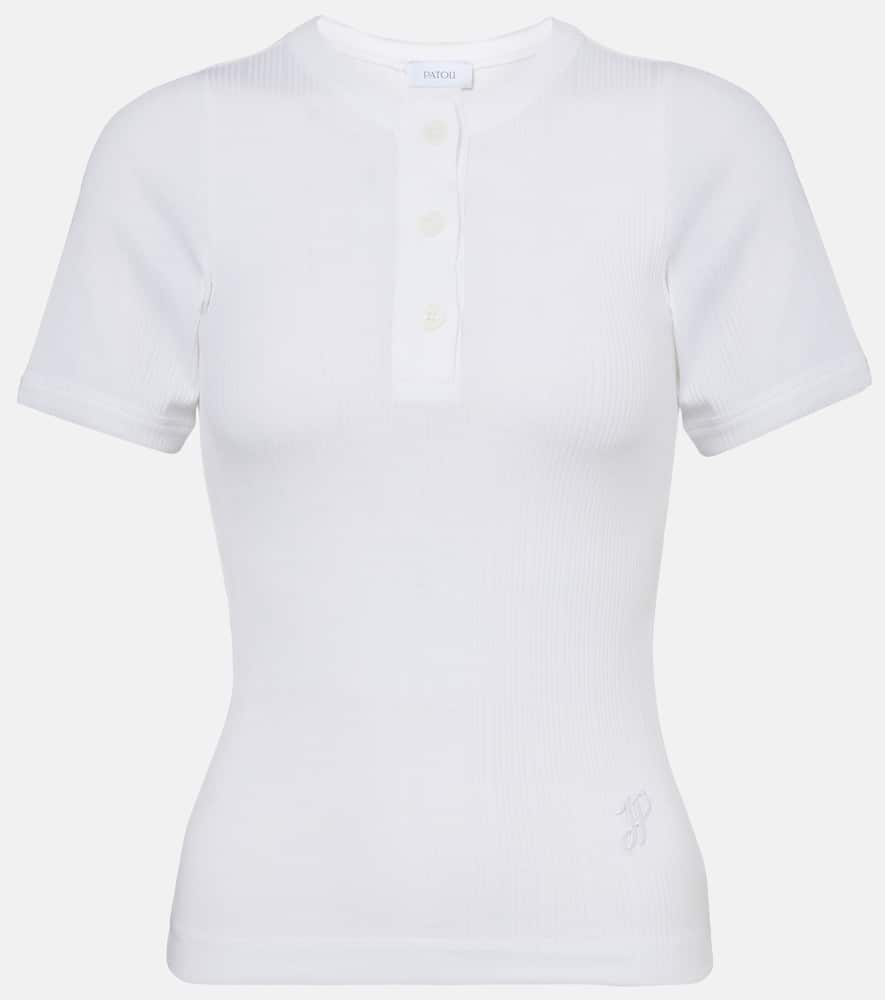Ribbed-knit T-shirt