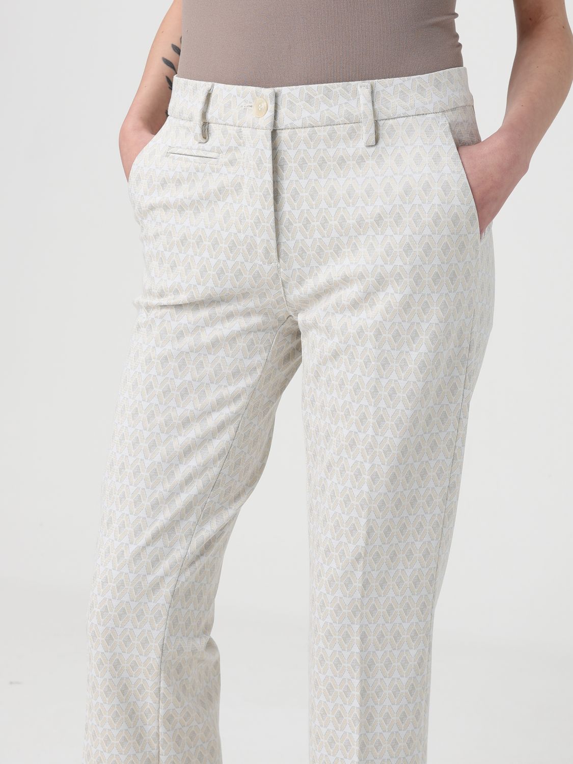 Pants Woman color Yellow Cream