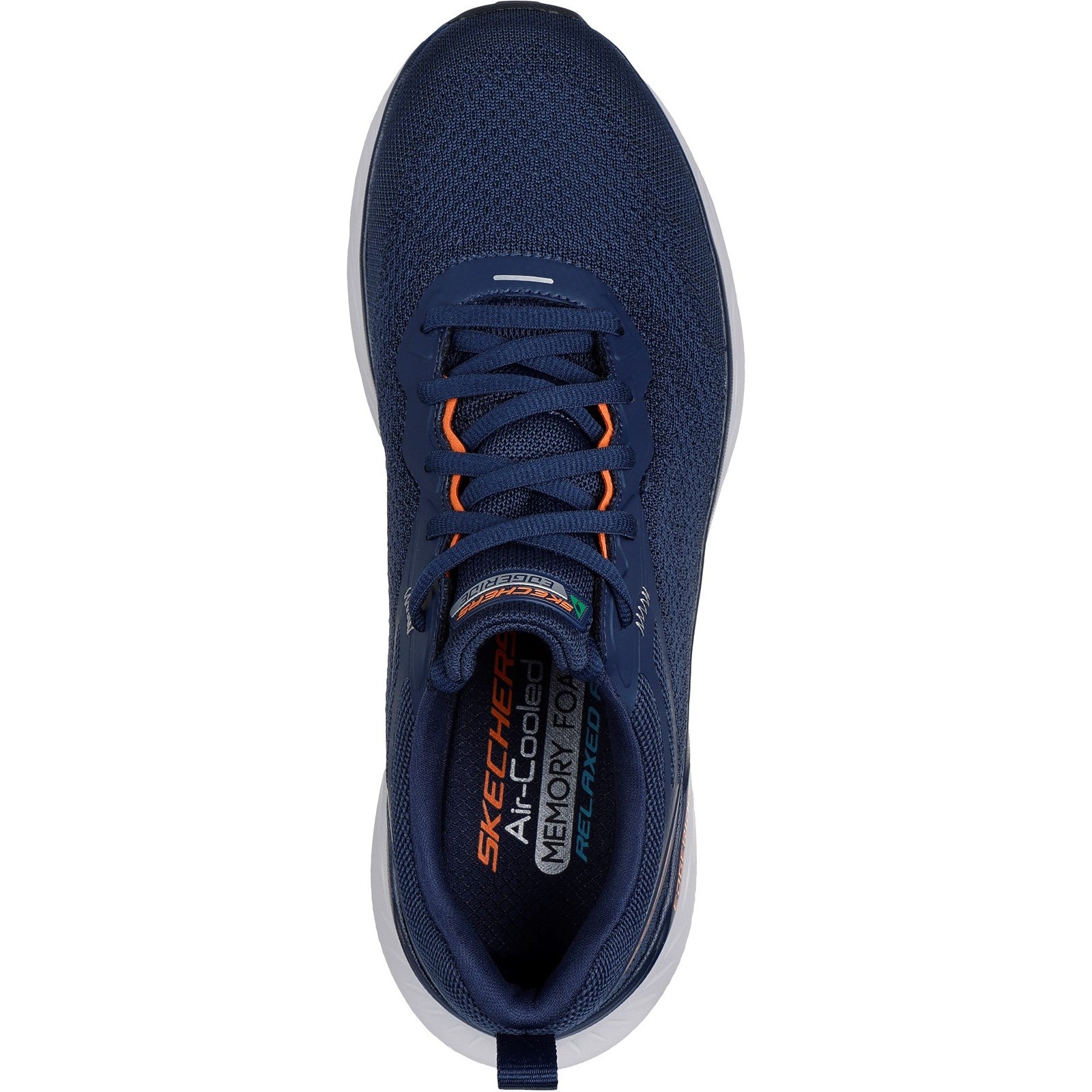 Skechers Mens Edgeride Exxo 232836-Nvor Navy/Orange Lace Up Shoe
