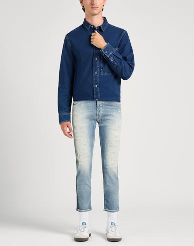 Man Jeans Blue Size 31 Cotton, Elastane