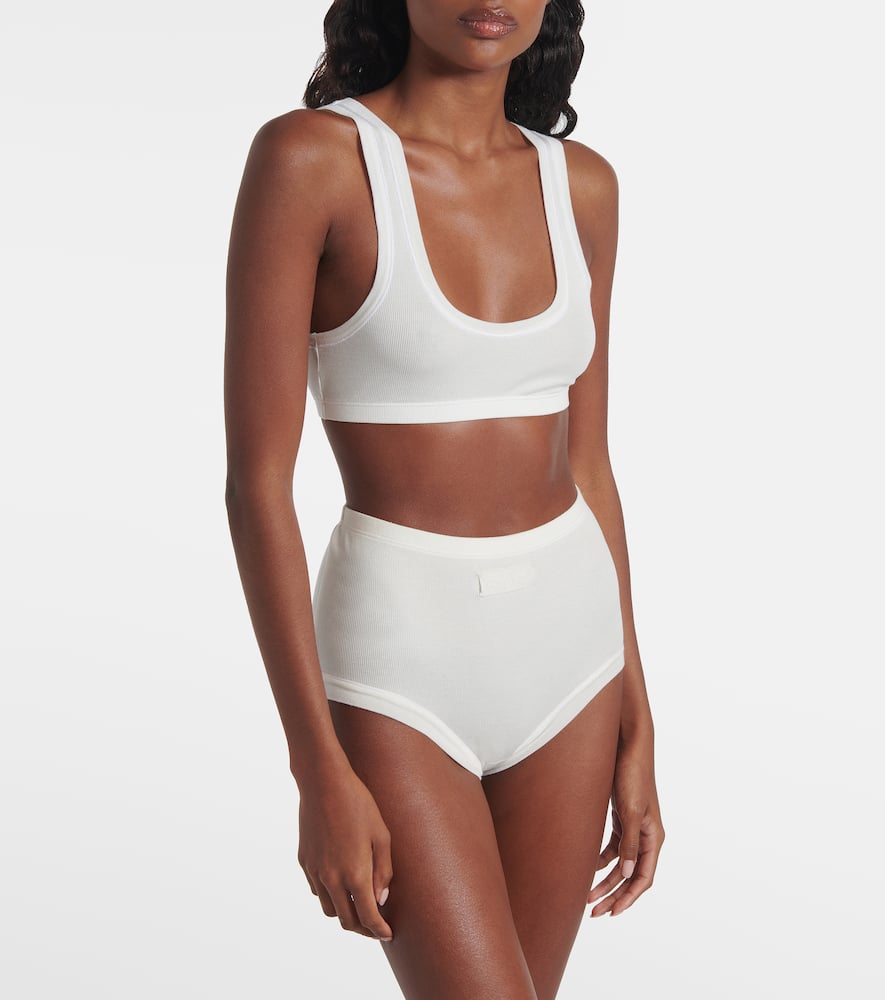 Lillian cotton-blend bralette