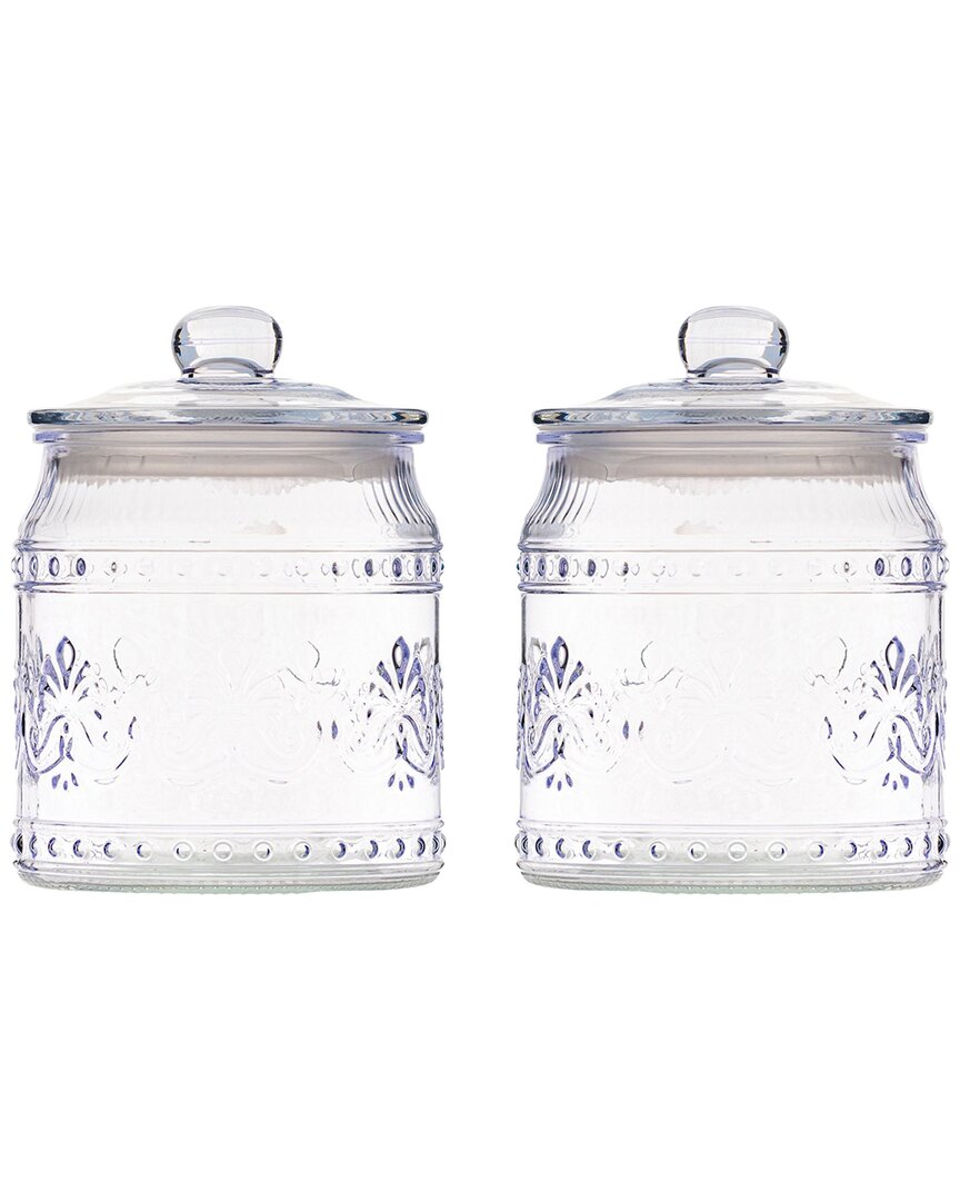 Set Of 2 Wentworth Glass Canisters