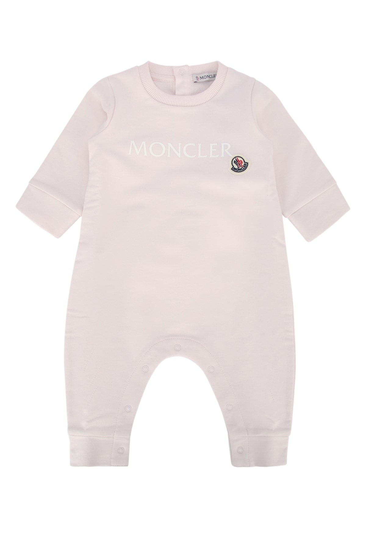 Logo-Embroidered Cotton Bodysuit — Pink