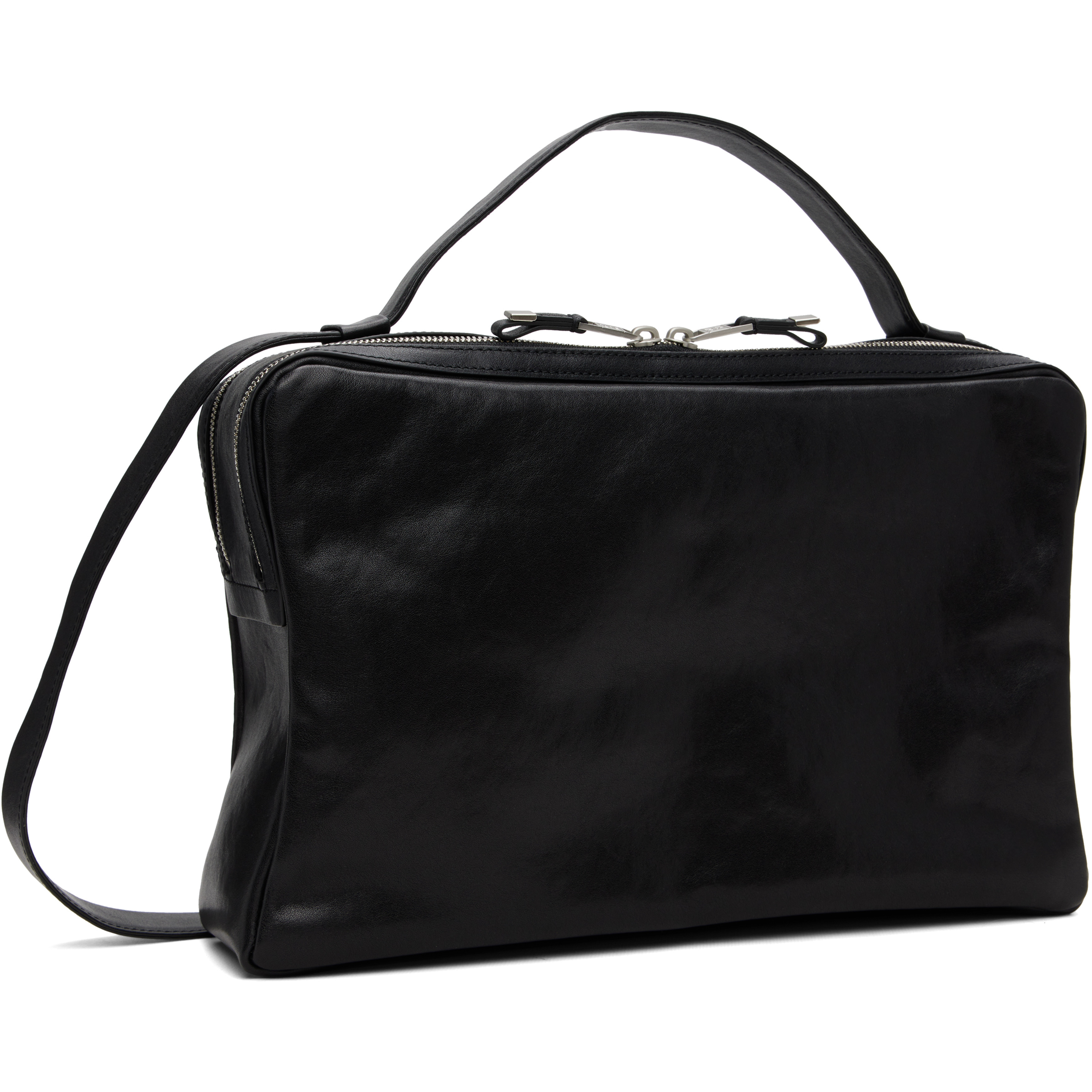 Black Leather Crossbody Bag