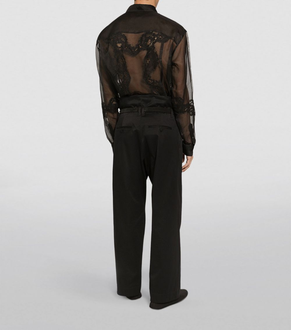 High-Waist Tailored Trousers