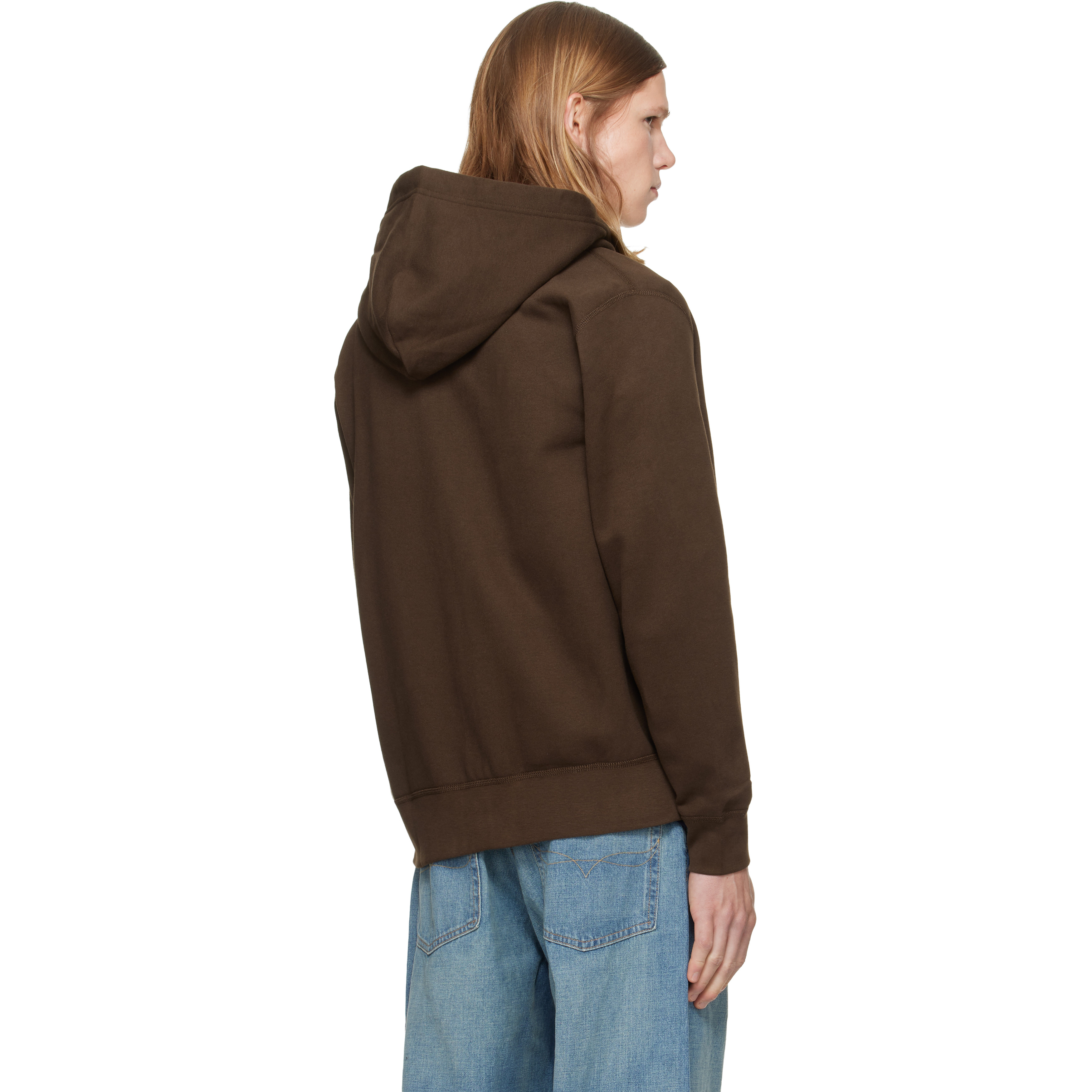 Brown Fleece Full-Zip Hoodie