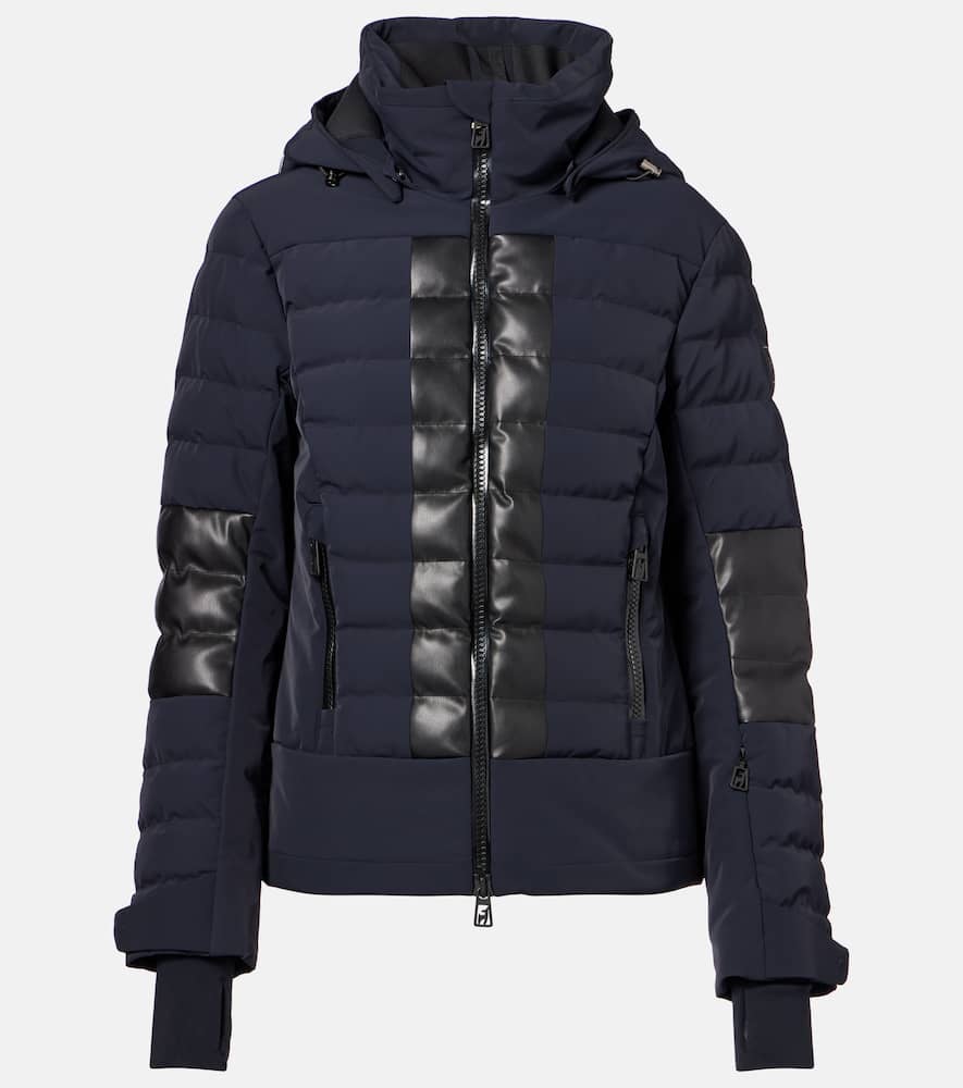 Lisbeth faux leather-trimmed ski jacket