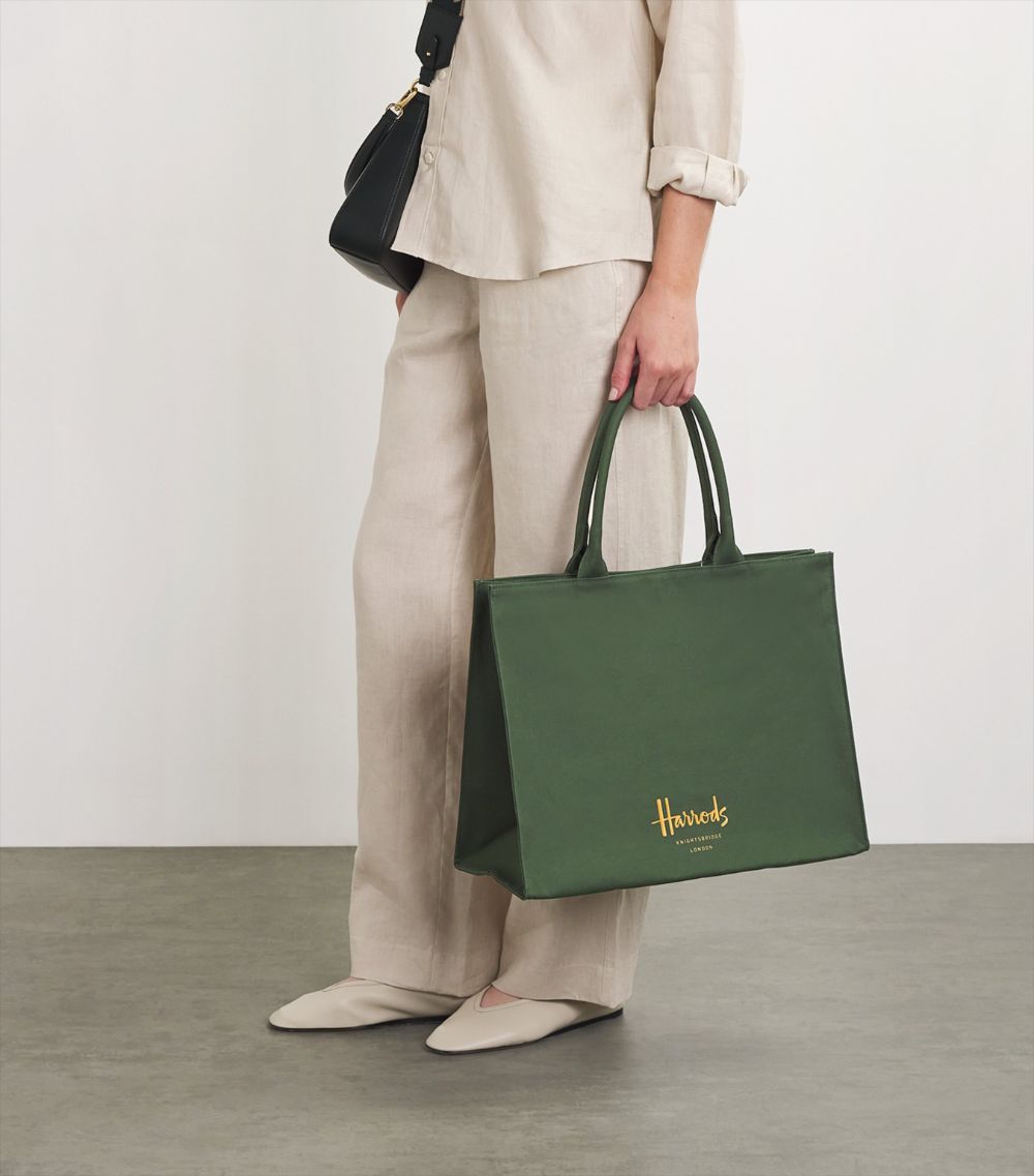 Large Cotton Logo Tote Bag