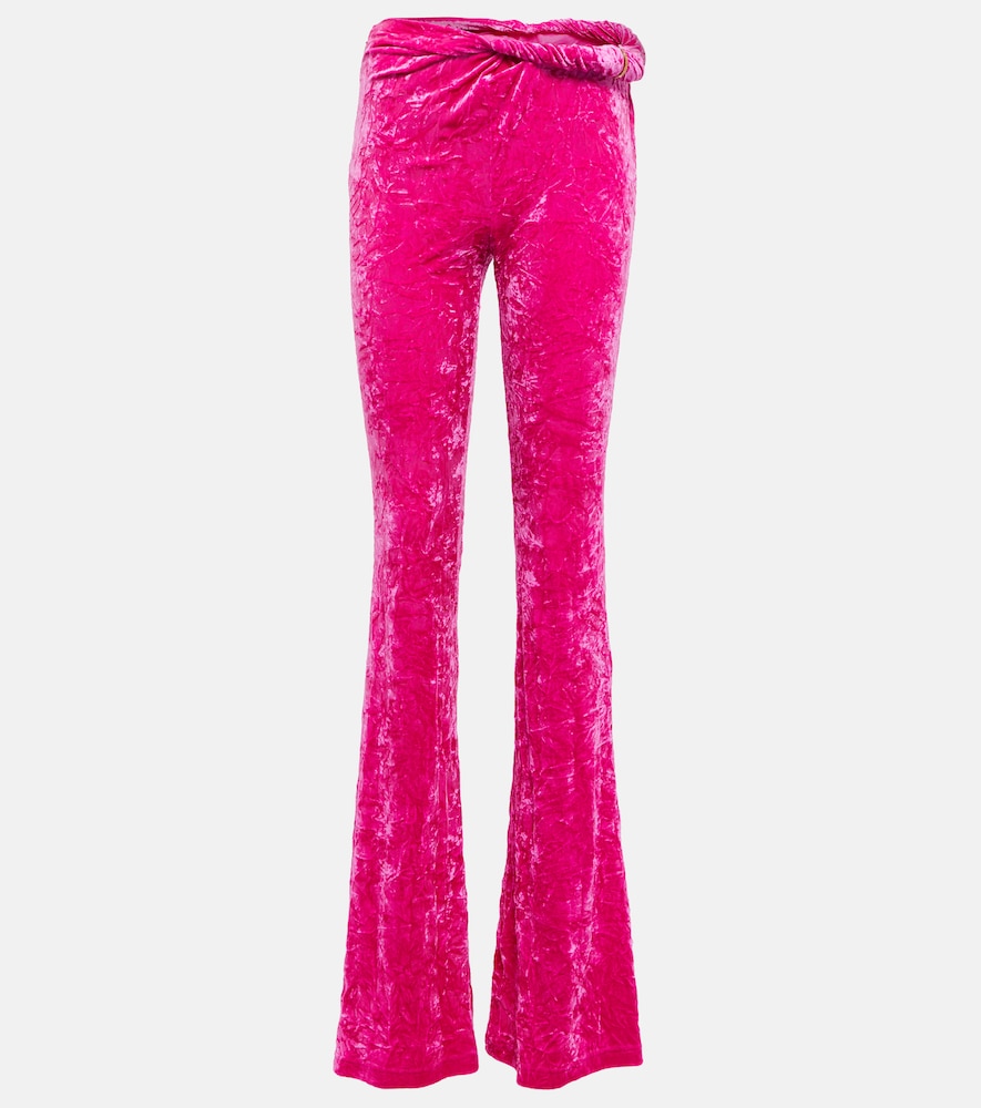 Versace Flared velvet pants