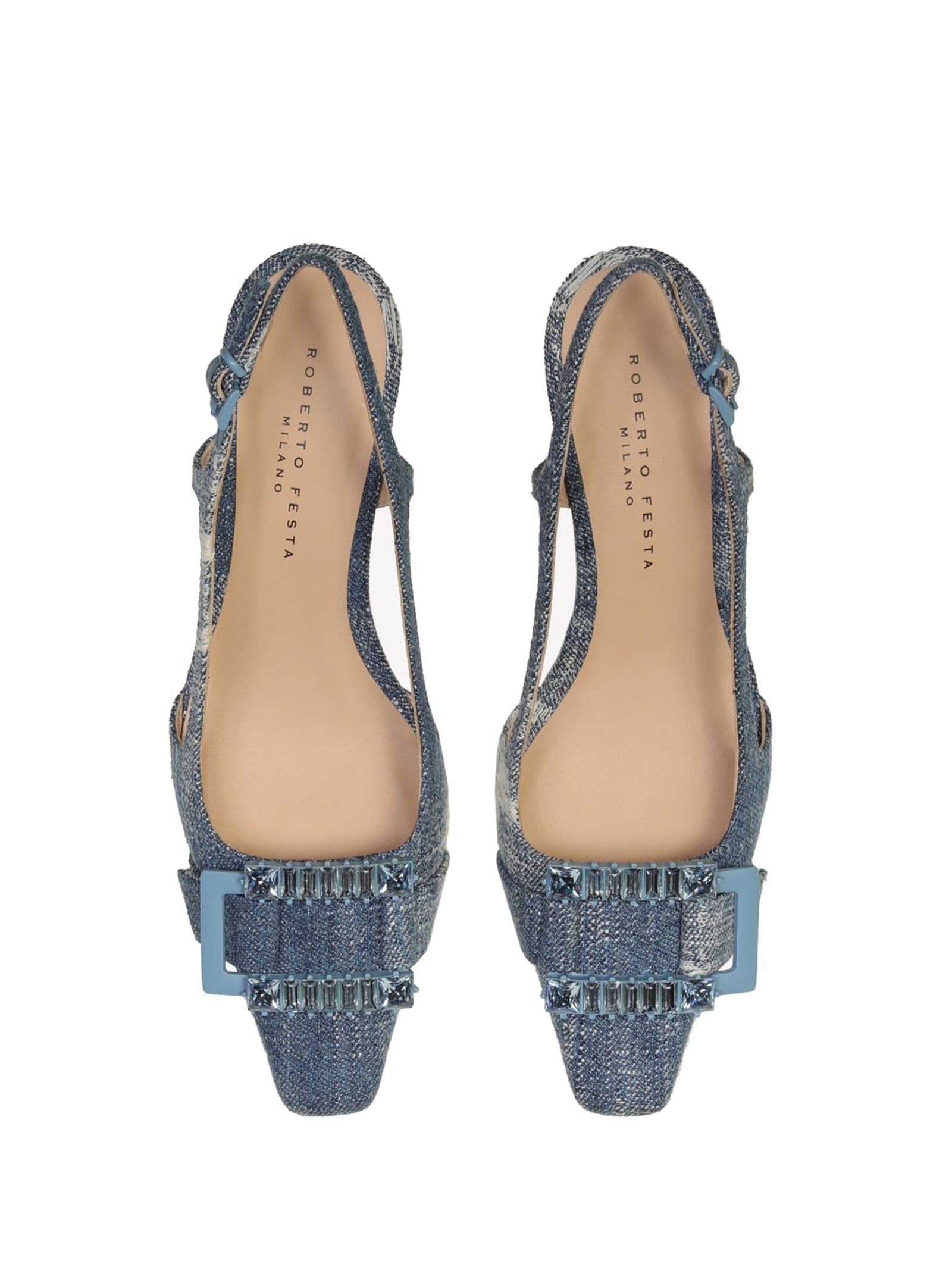 Chanel Slingback In Vintage Jeans With Accessory