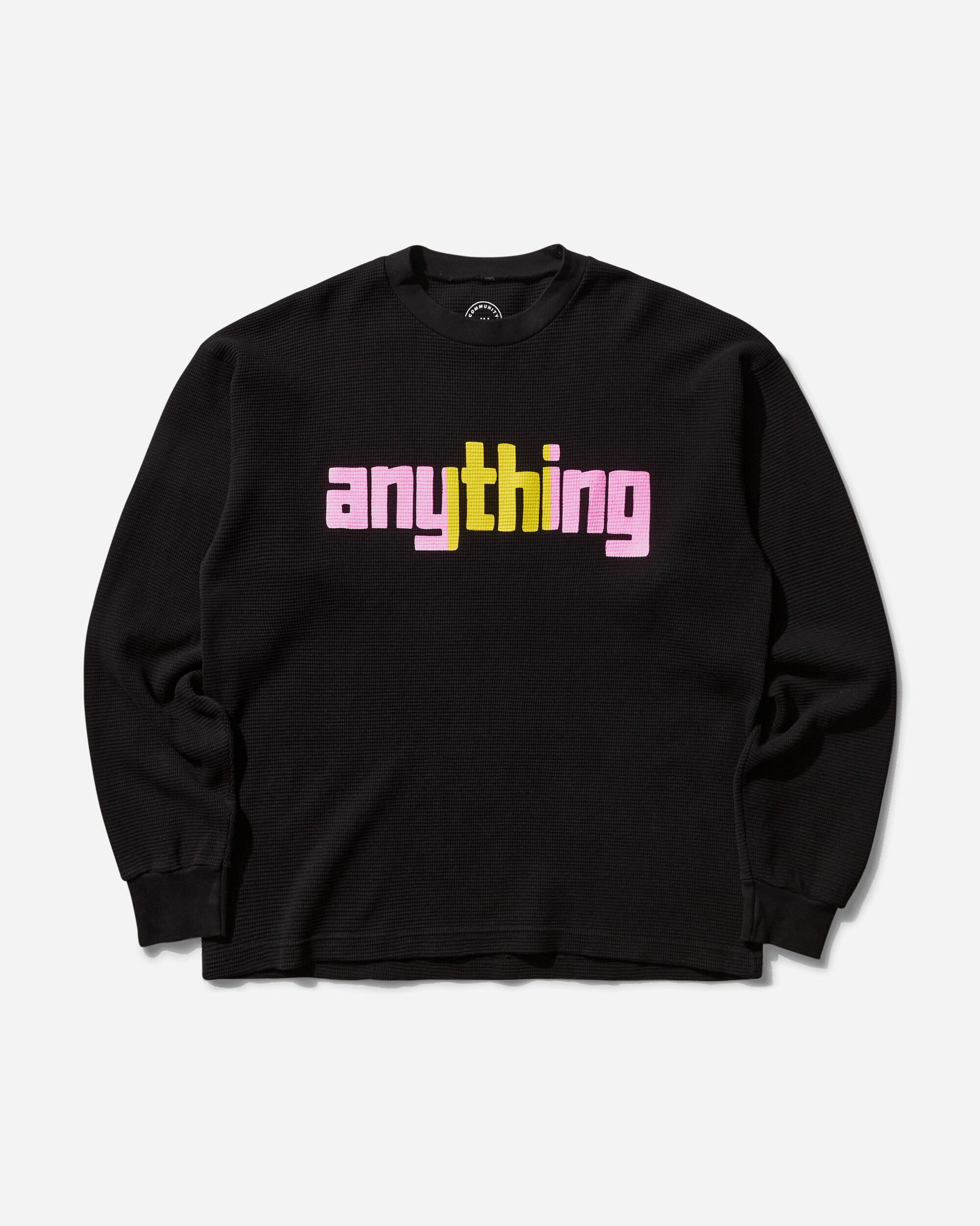 Men s Midtown Logo Waffle Knit Top Black