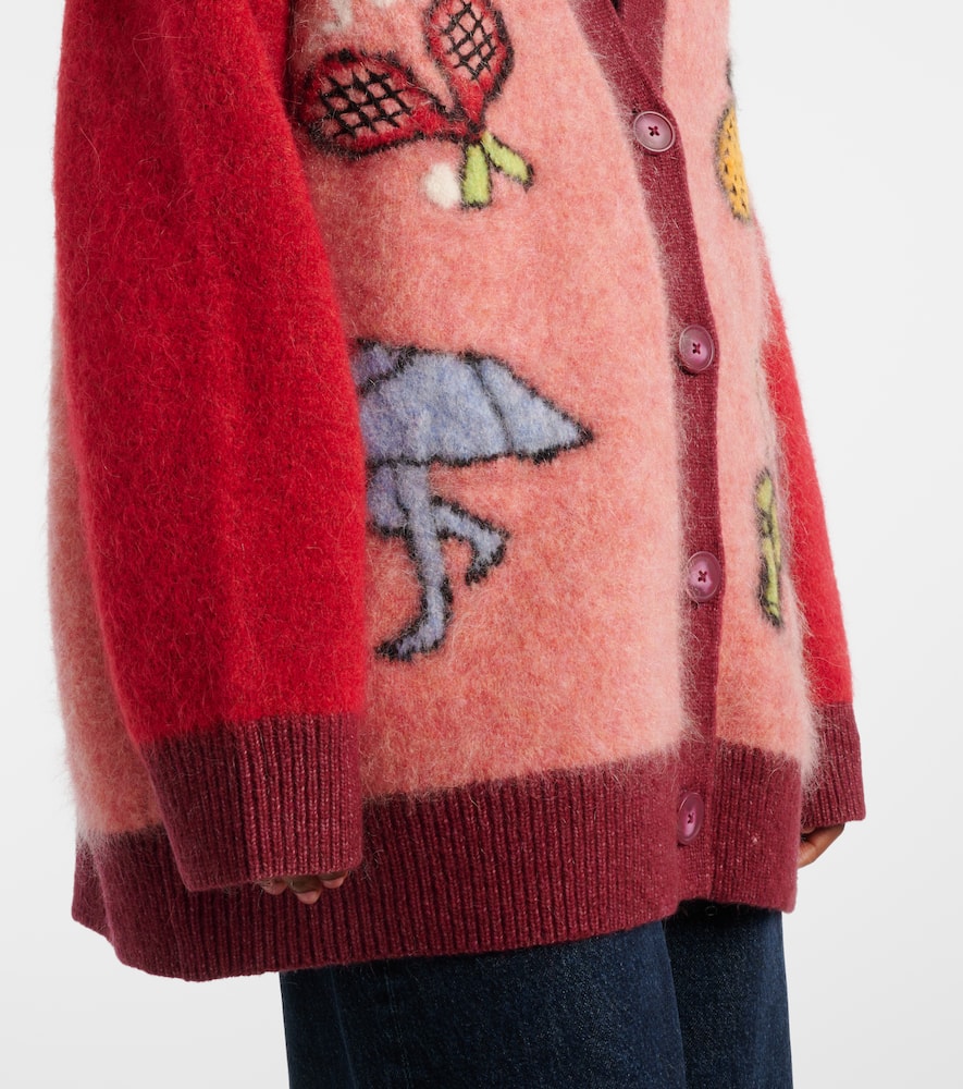 Alémais Court embroidered wool-blend cardigan