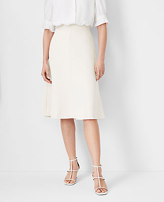 Ann Taylor The Petite Flare Skirt in Fluid Crepe