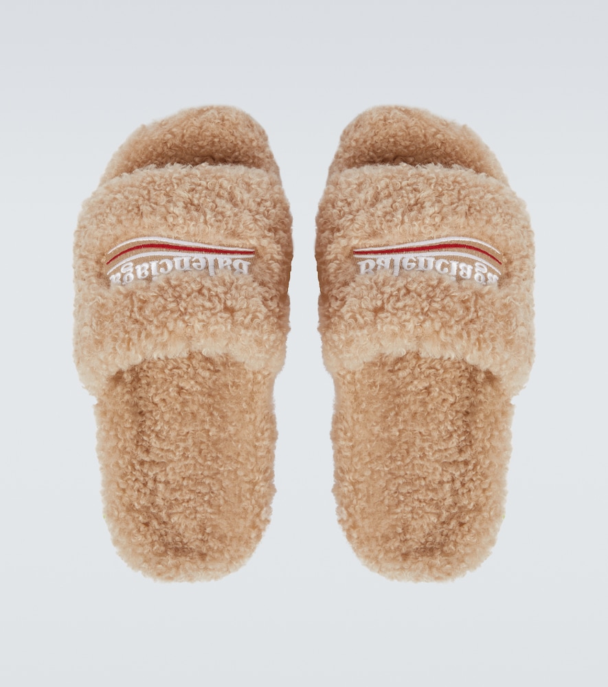 Balenciaga Political Campaign Furry slides