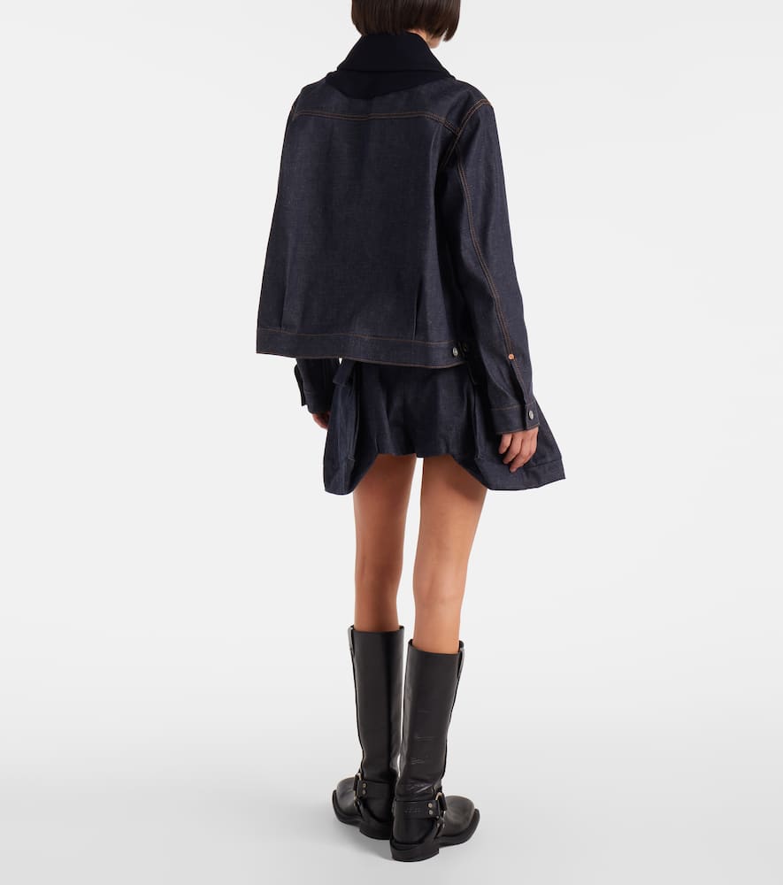 Paneled denim jacket