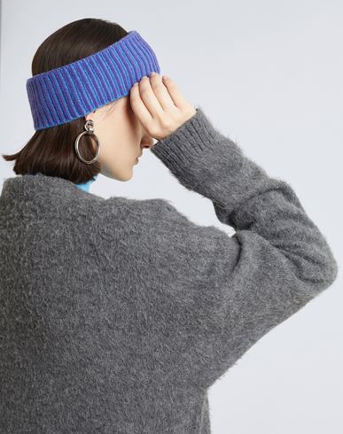 Recycled Wool Headband Woman Hair accessory Blue Size