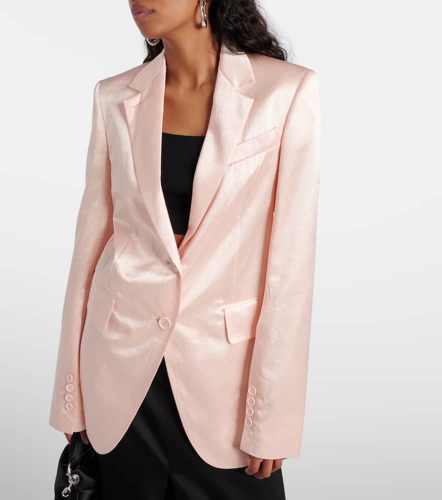 Volante satin blazer