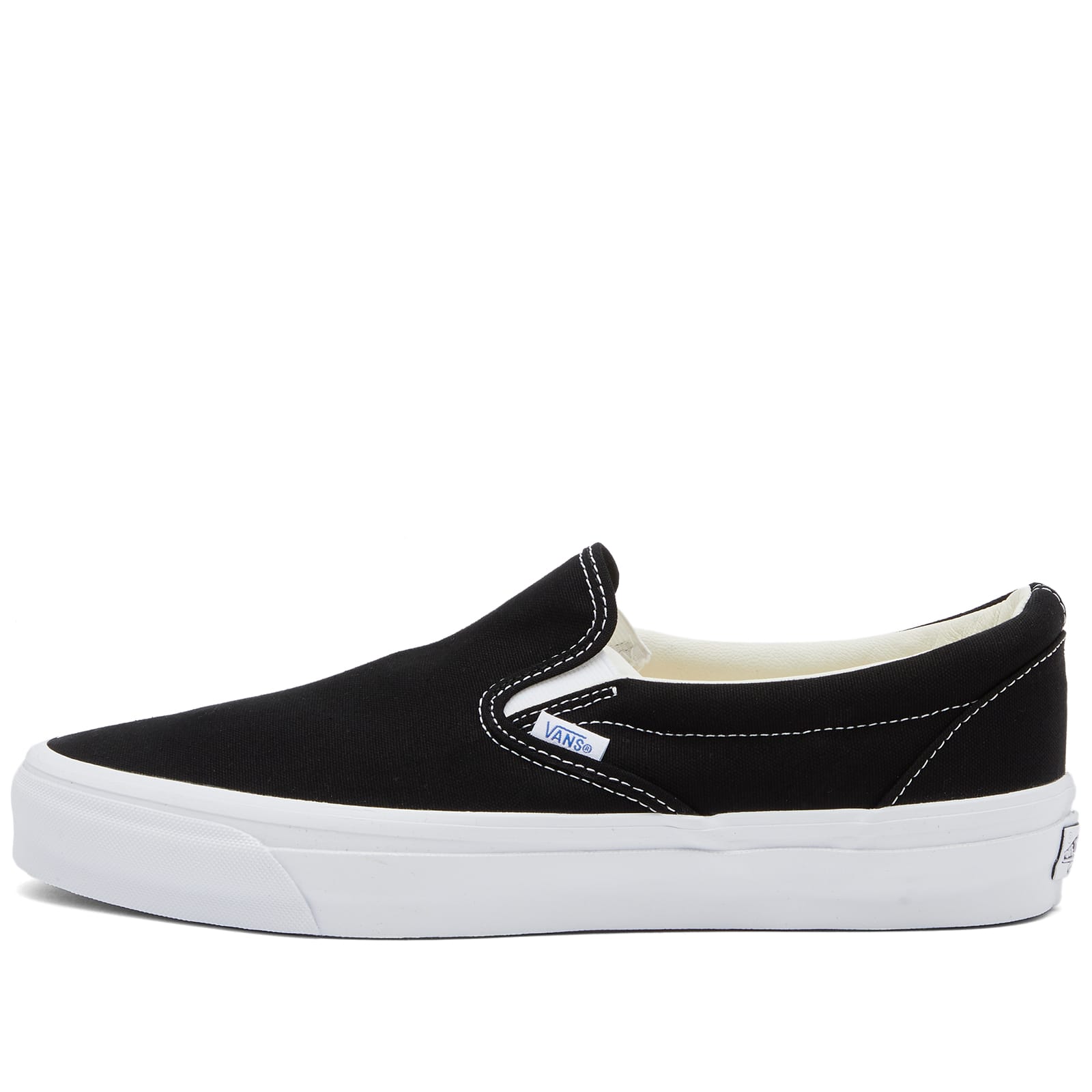 Men's Slip-On Reissue 98 Sneakers in Lx Black/White, Size UK 5 