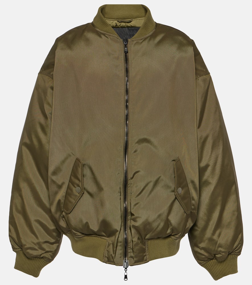 Reversible down bomber jacket