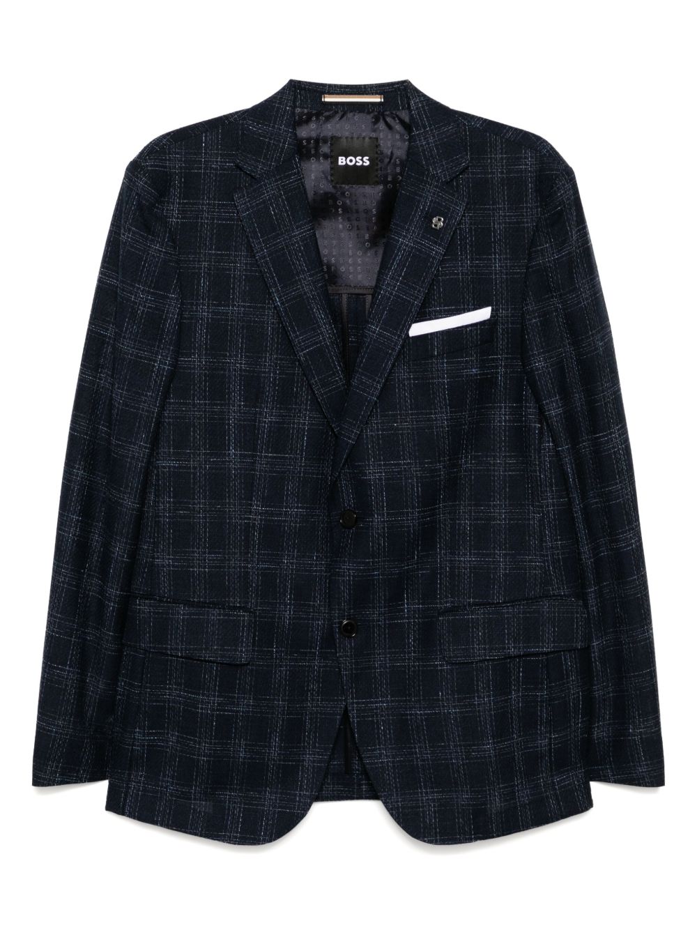 BOSS Checked blazer - Blue