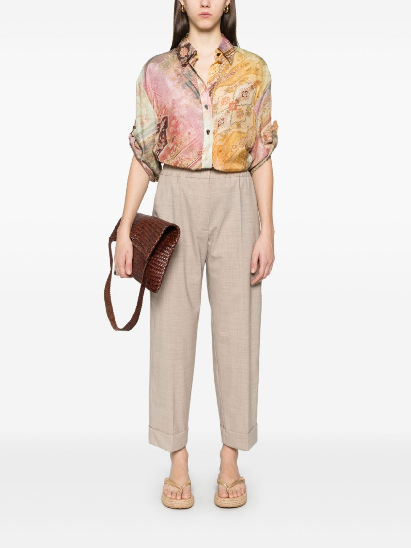 Beige Wool Pants