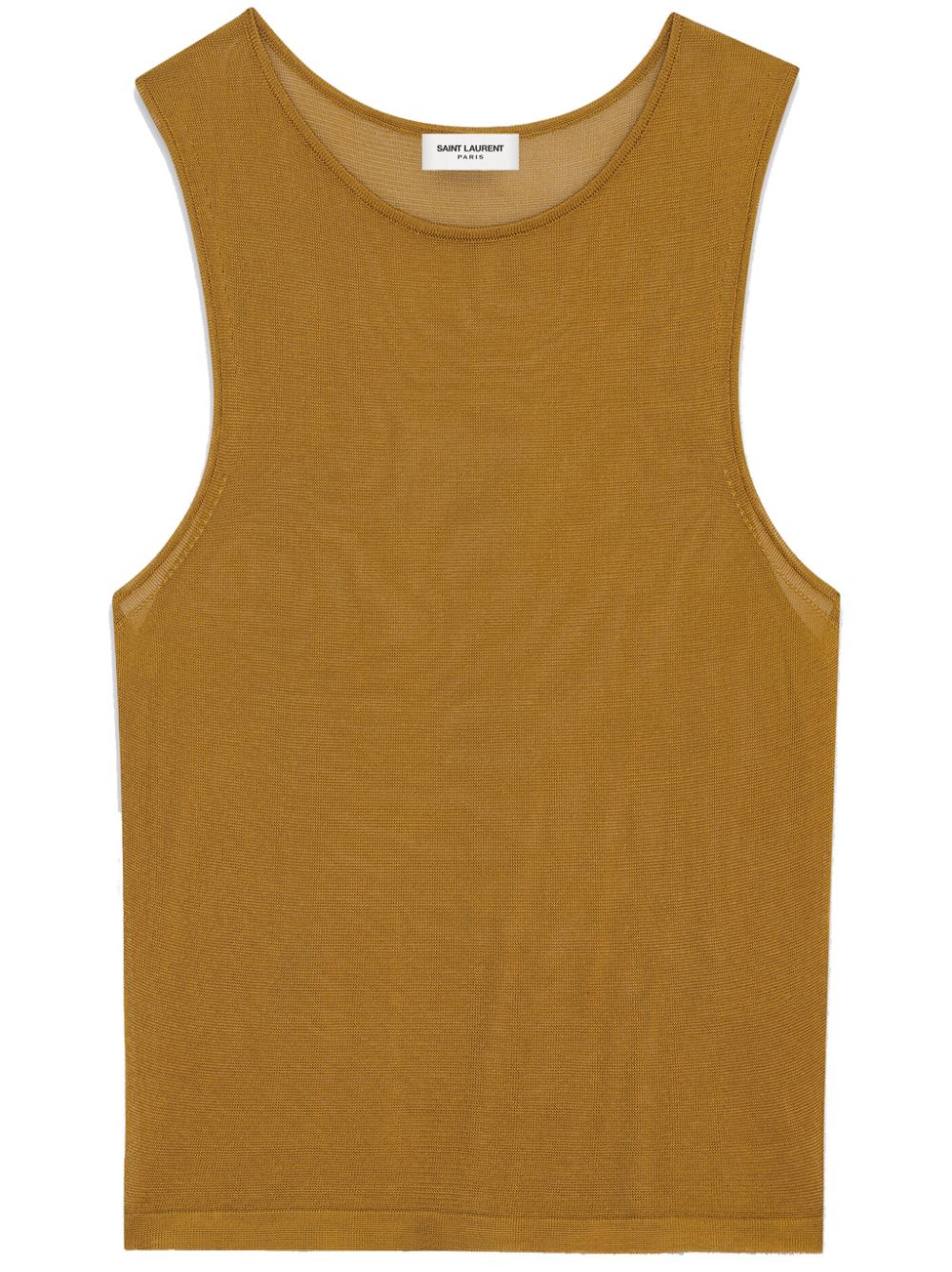 Knitted cropped tank top - Brown